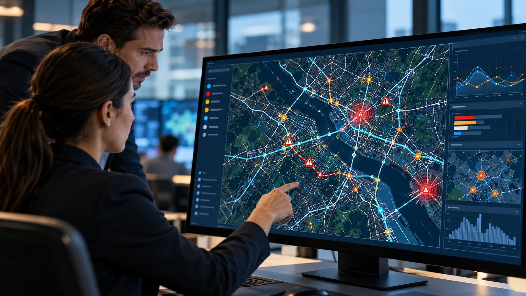 Monitoreo de riesgos en rutas de transporte
