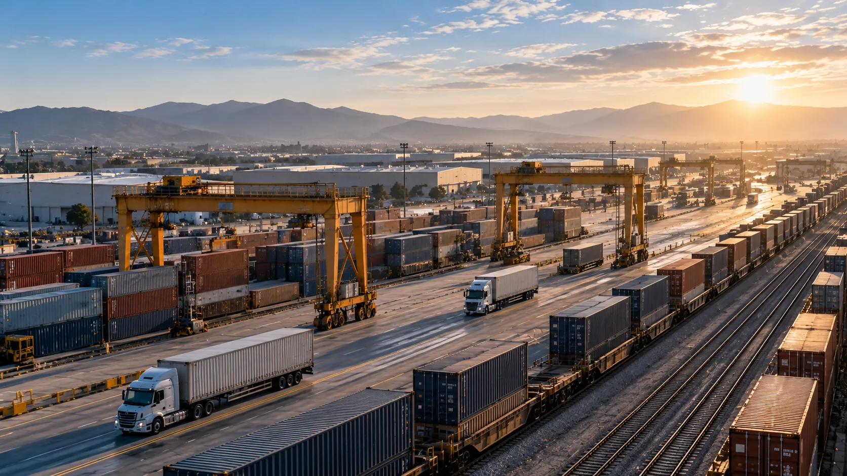 Terminal intermodal de carga ferroviaria y carretera